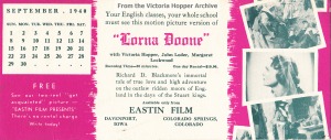 Lorna Doone Promotional ink blotter for schools
